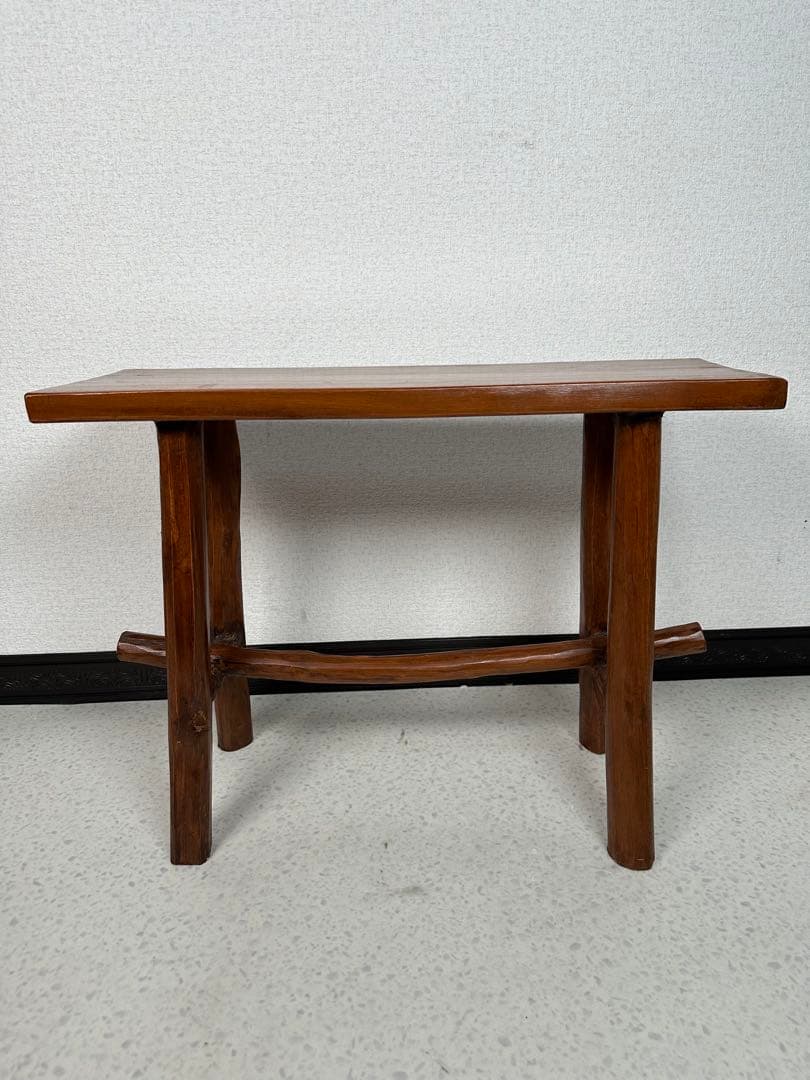 スツール チーク 古材 ヴィンテージ 天然木 無垢 板座 花台 ※i4※