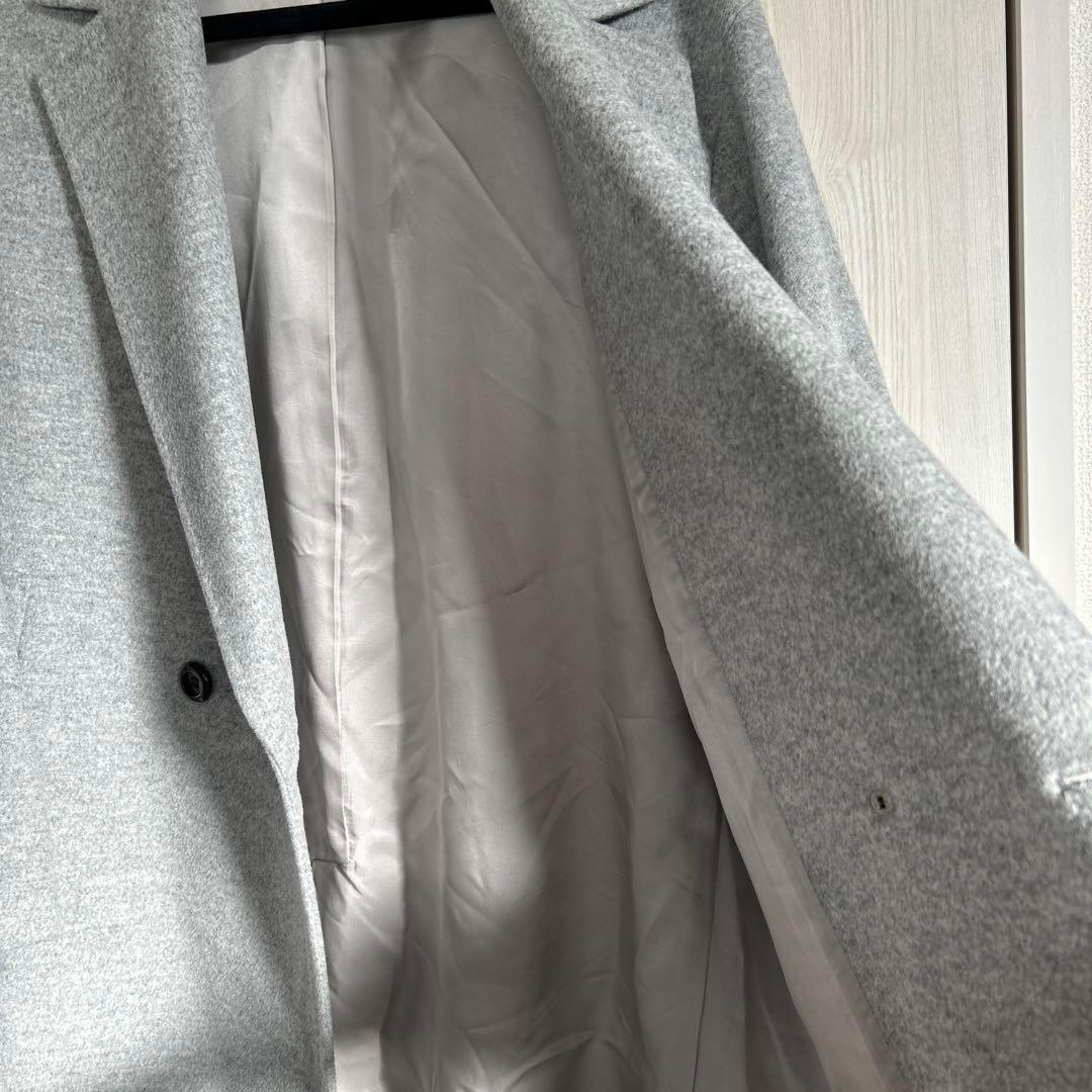 23区　ウールアンゴラビーバーチェスターコートライトグレー　38