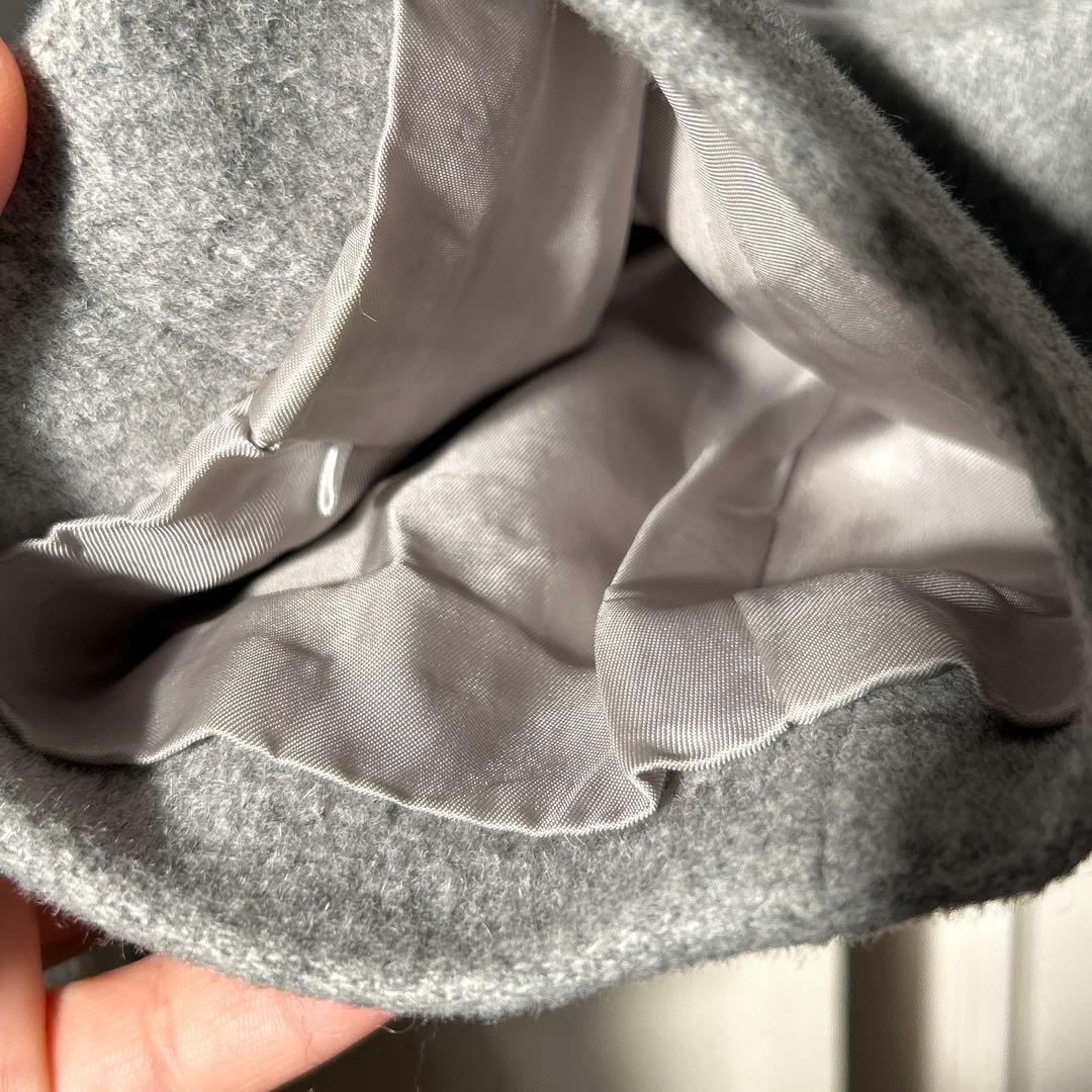 23区　ウールアンゴラビーバーチェスターコートライトグレー　38