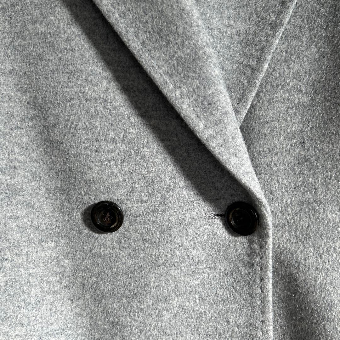 23区　ウールアンゴラビーバーチェスターコートライトグレー　38