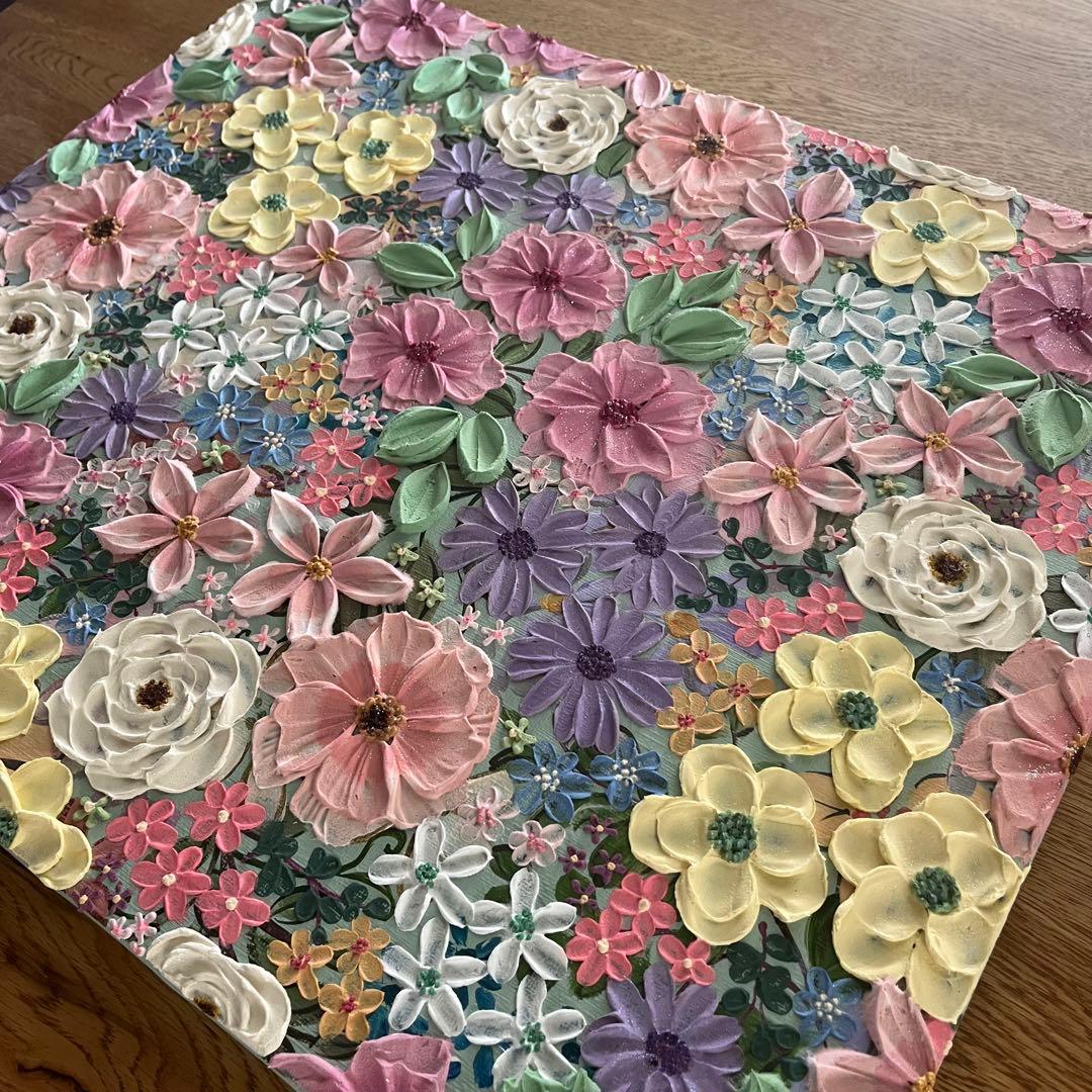 テクスチャーアート　ボタニカル フラワーアート 花図鑑 フランフラン