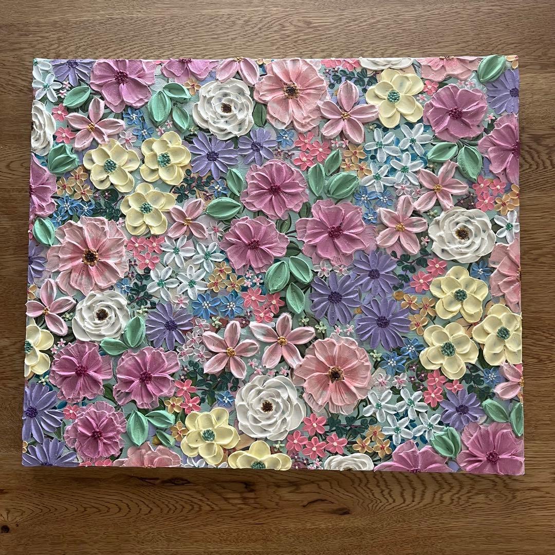 テクスチャーアート　ボタニカル フラワーアート 花図鑑 フランフラン