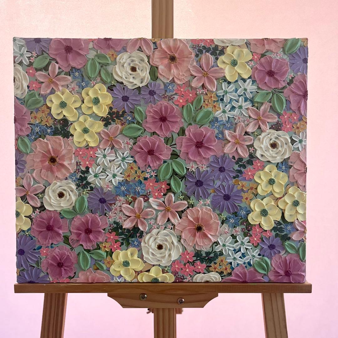 テクスチャーアート　ボタニカル フラワーアート 花図鑑 フランフラン