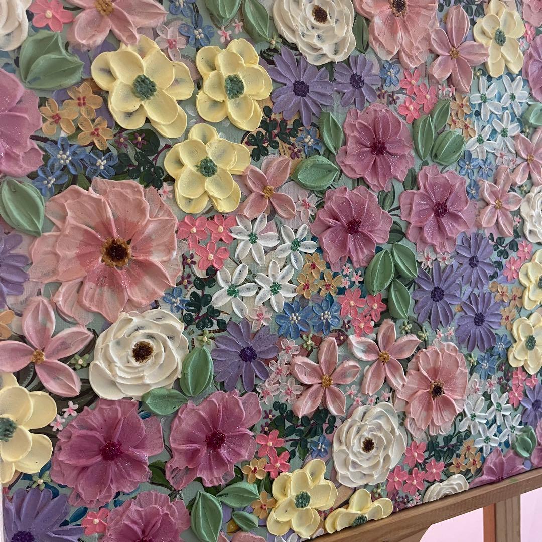 テクスチャーアート　ボタニカル フラワーアート 花図鑑 フランフラン