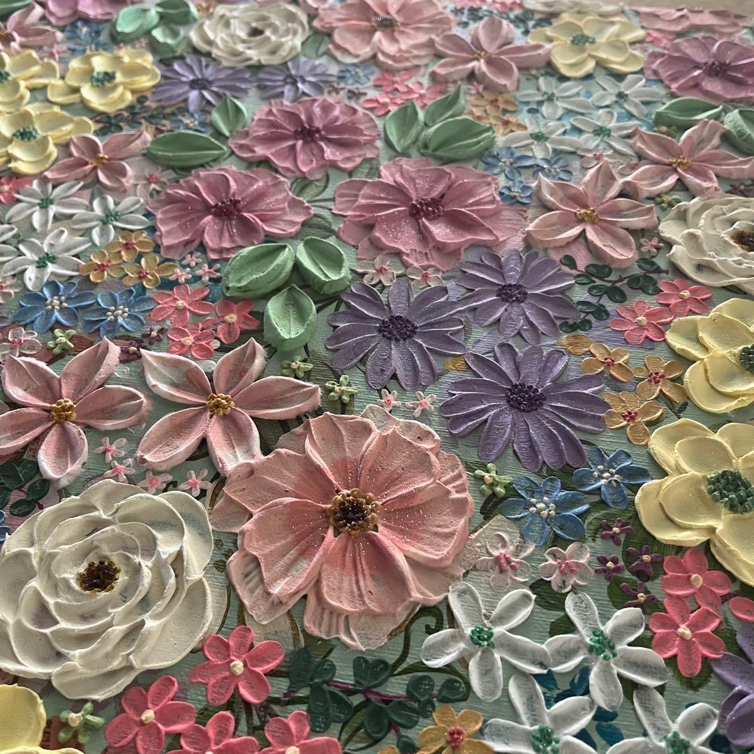 テクスチャーアート　ボタニカル フラワーアート 花図鑑 フランフラン