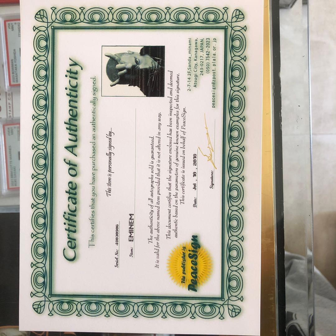 エミネム　直筆サイン入りPhoto