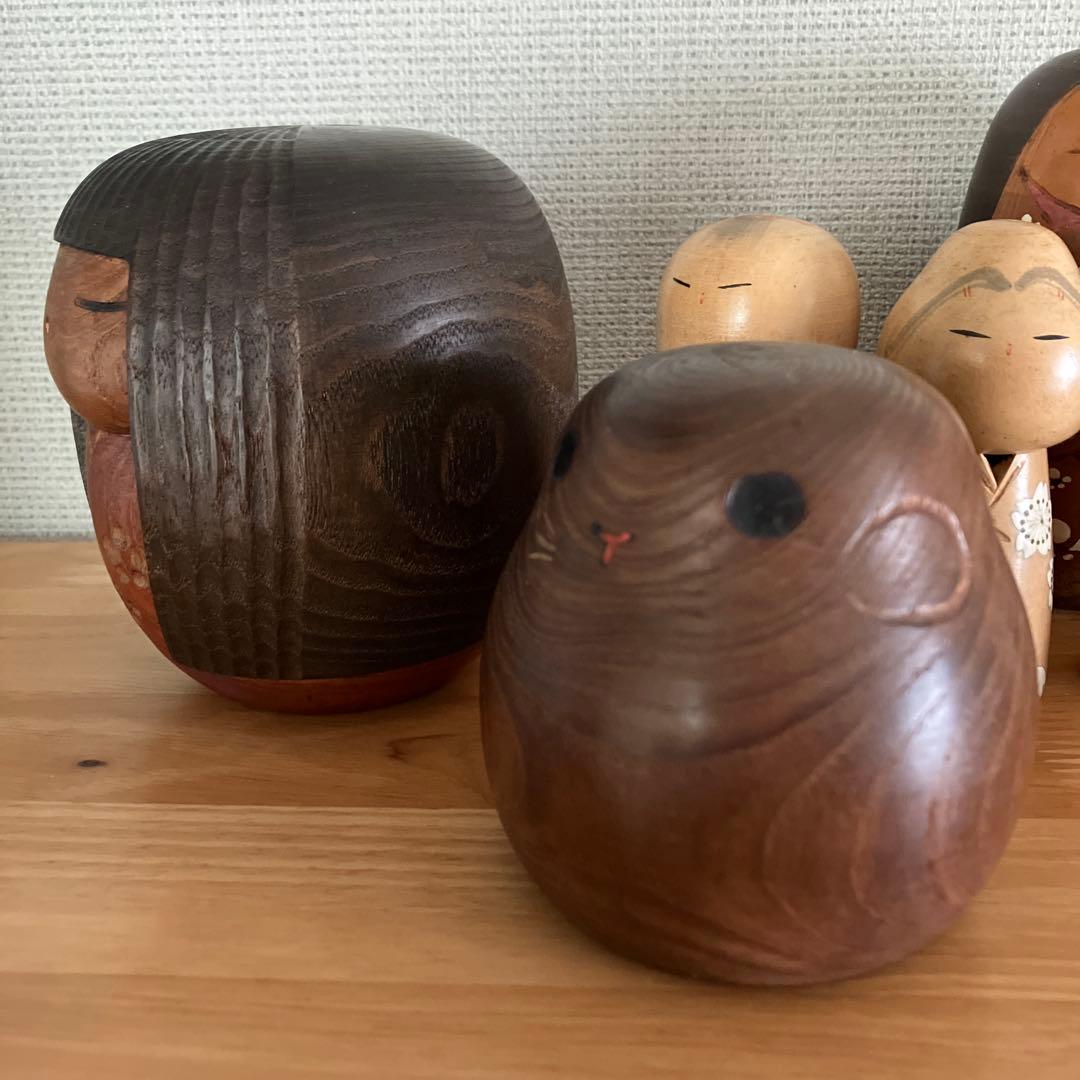 日本の木製こけし人形セット