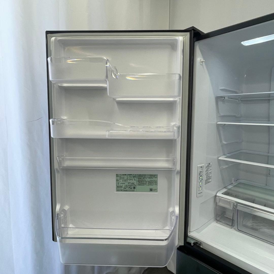 245⭕️日立　冷蔵庫　大型　黒　350ℓ　左開き　真ん中野菜室　安い　設置無料