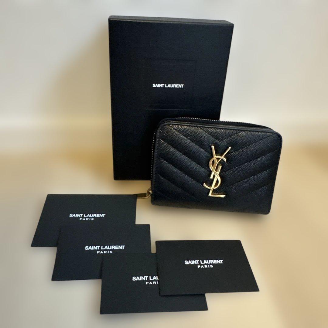 ☆まるも☆【正規品】SAINT LAURENT 二つ折り財布 使用品