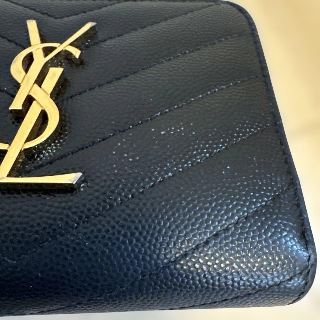 ☆まるも☆【正規品】SAINT LAURENT 二つ折り財布 使用品