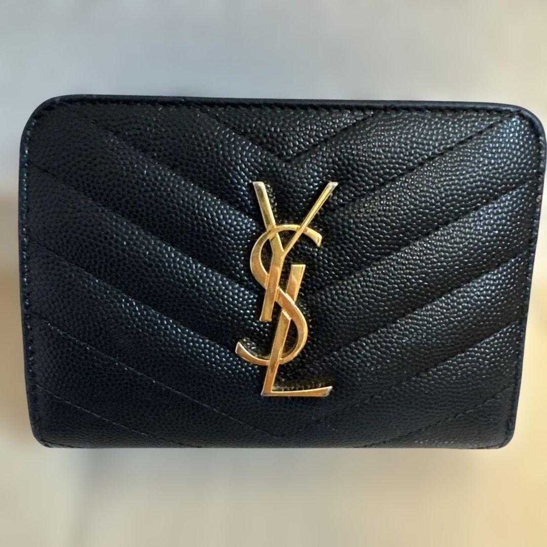 ☆まるも☆【正規品】SAINT LAURENT 二つ折り財布 使用品