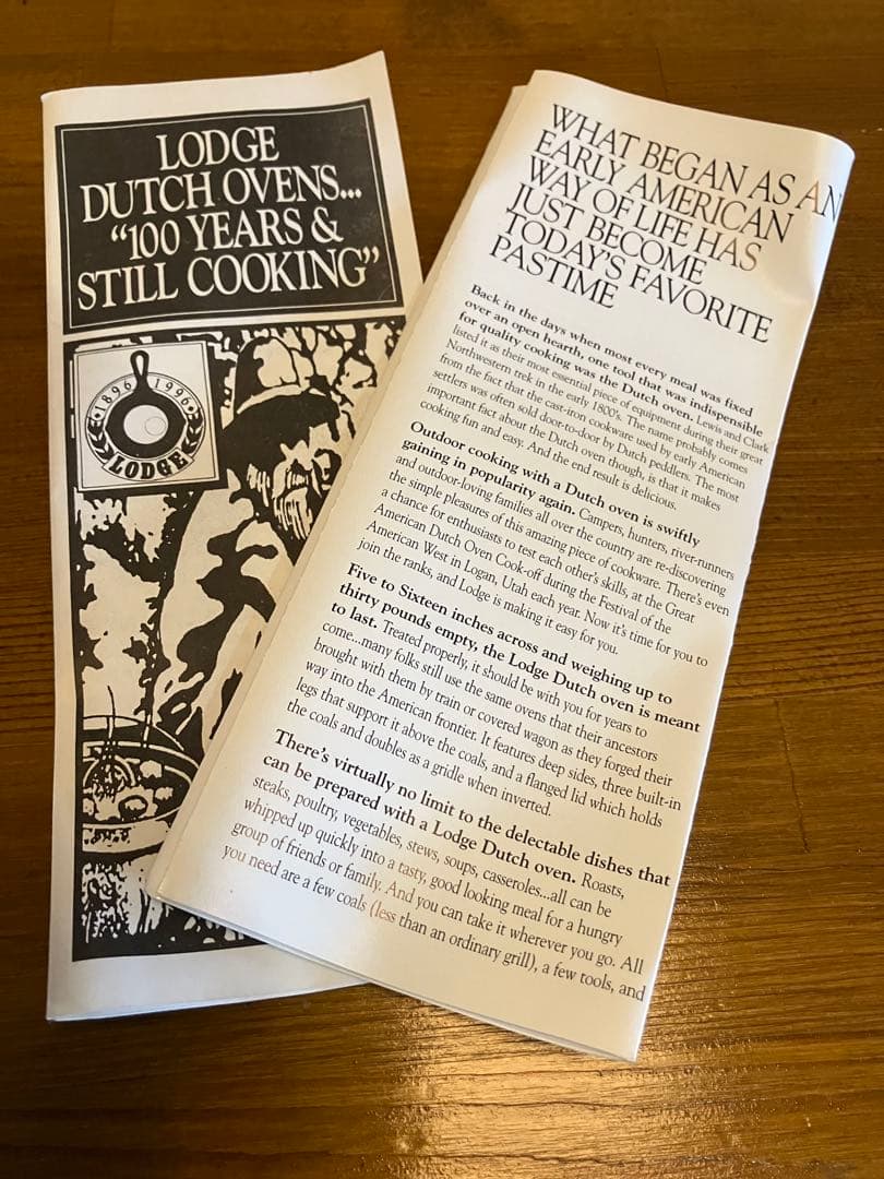 未使用・錆あり/ LODGEのダッチオーブンとスキレット（蓋付）のセット