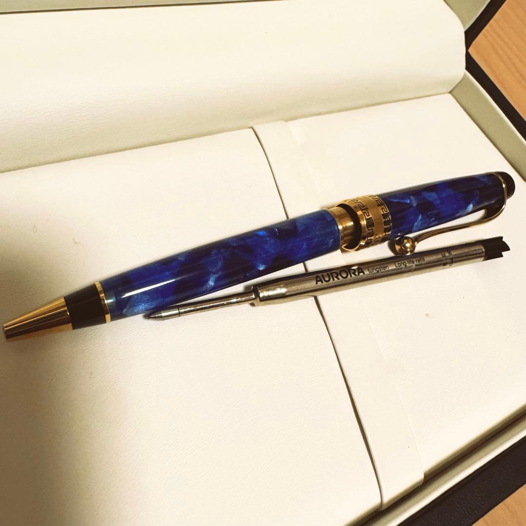 【ほぼ未使用】アウロラ　オプティマ　ボールペン　ブルーGT Aurora