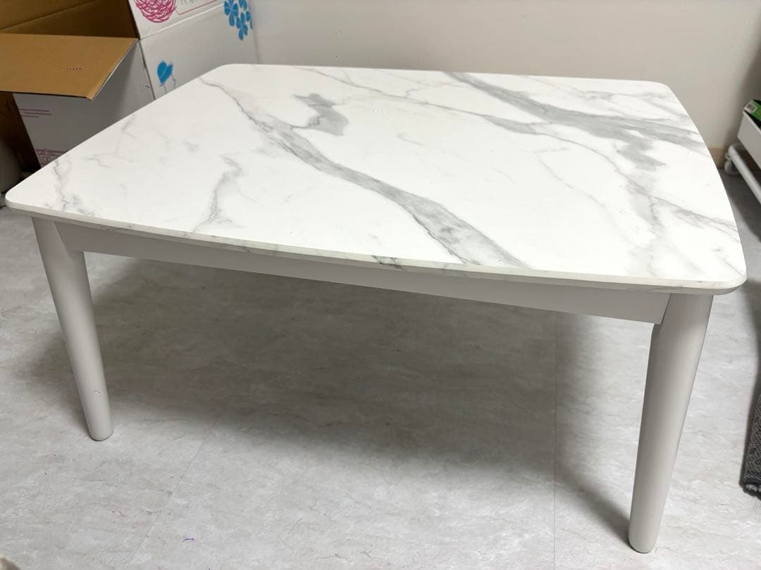 【美品】Francfranc フランフラン　こたつテーブル　Sマーブル