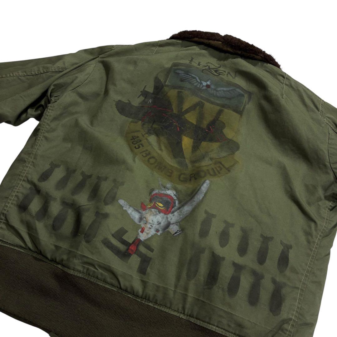 50s B-15 フライトジャケット ステンシル ハーケンクロイツ 卍