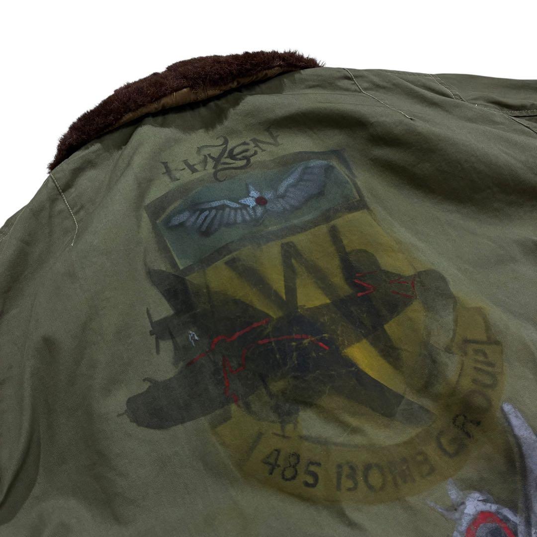 50s B-15 フライトジャケット ステンシル ハーケンクロイツ 卍