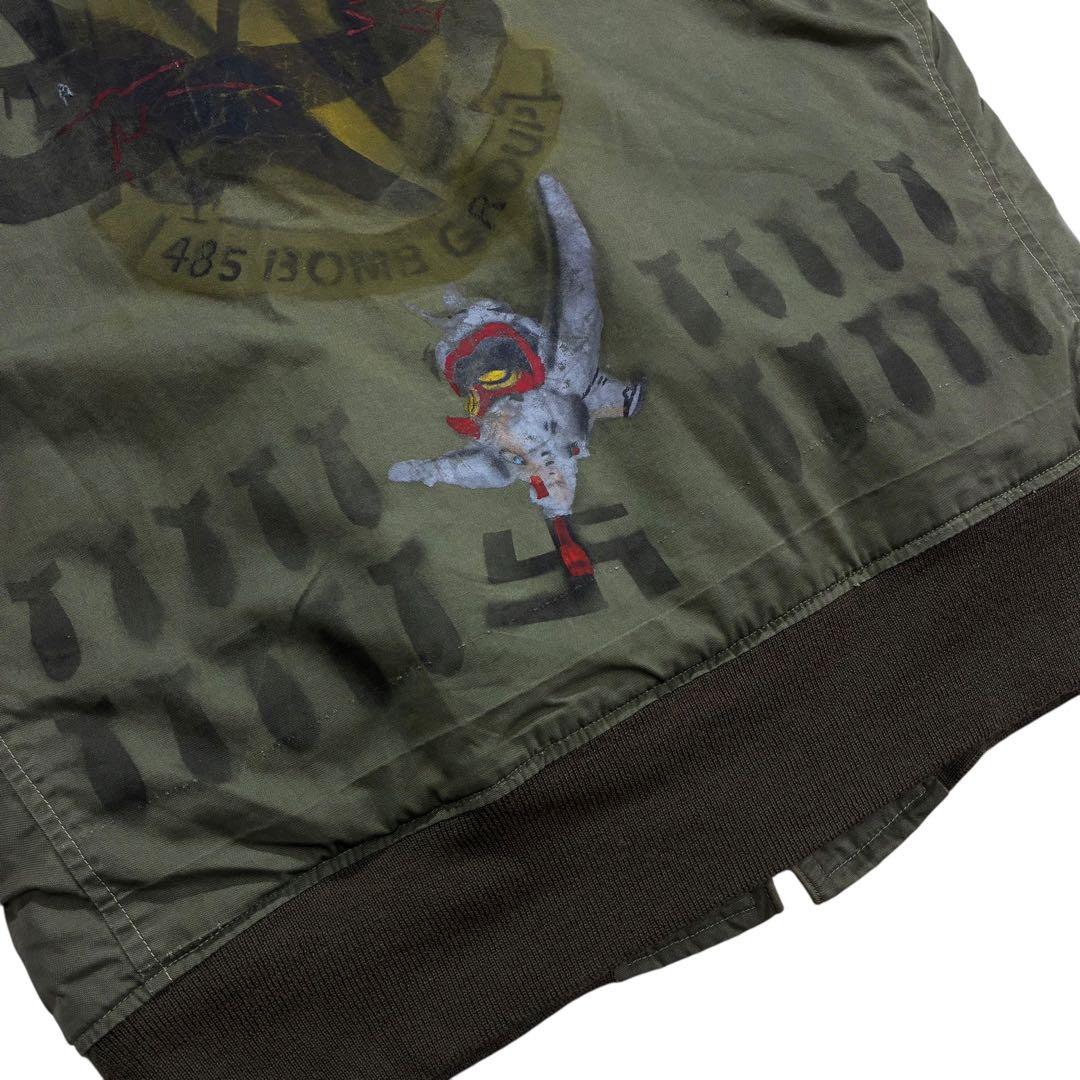 50s B-15 フライトジャケット ステンシル ハーケンクロイツ 卍