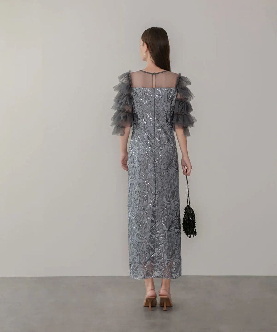 Leja オケージョンドレス お呼ばれドレス スパンコール