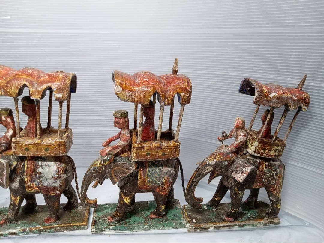 木製 郷土玩具 像と人形のセット インテリア 雑貨 アンティーク 骨董