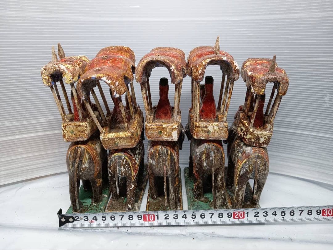 木製 郷土玩具 像と人形のセット インテリア 雑貨 アンティーク 骨董