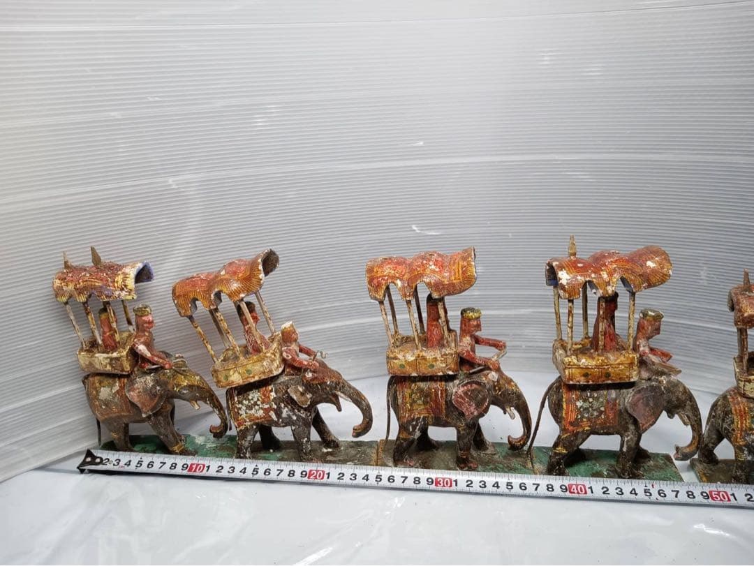 木製 郷土玩具 像と人形のセット インテリア 雑貨 アンティーク 骨董