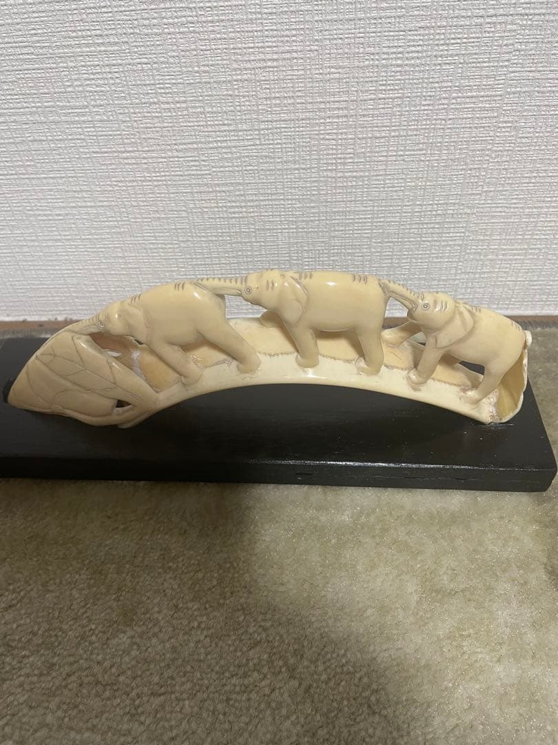 天然素材　象置物