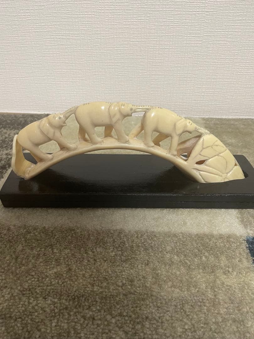 天然素材　象置物