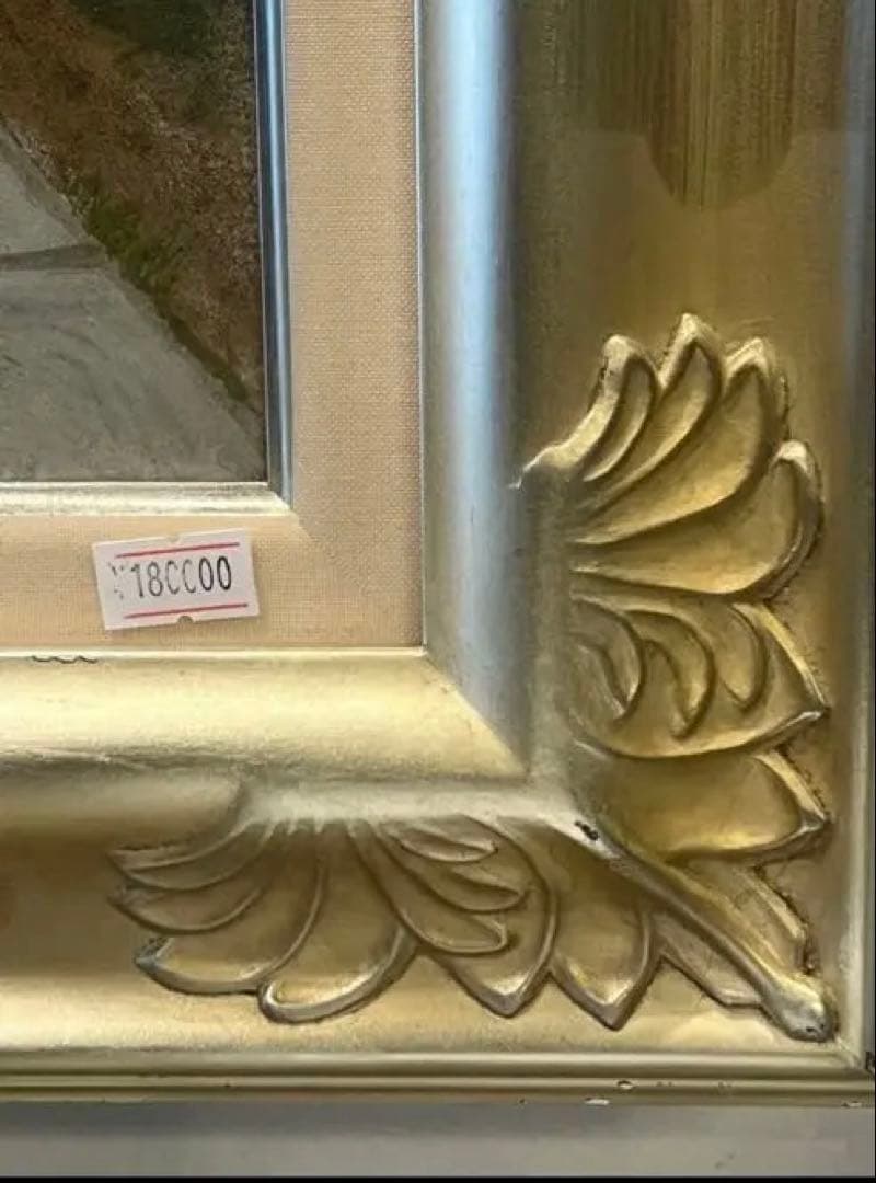 お買い得送料込み美品　超大作京都神社に舞子さん大型水彩画¥180000大幅値下げ