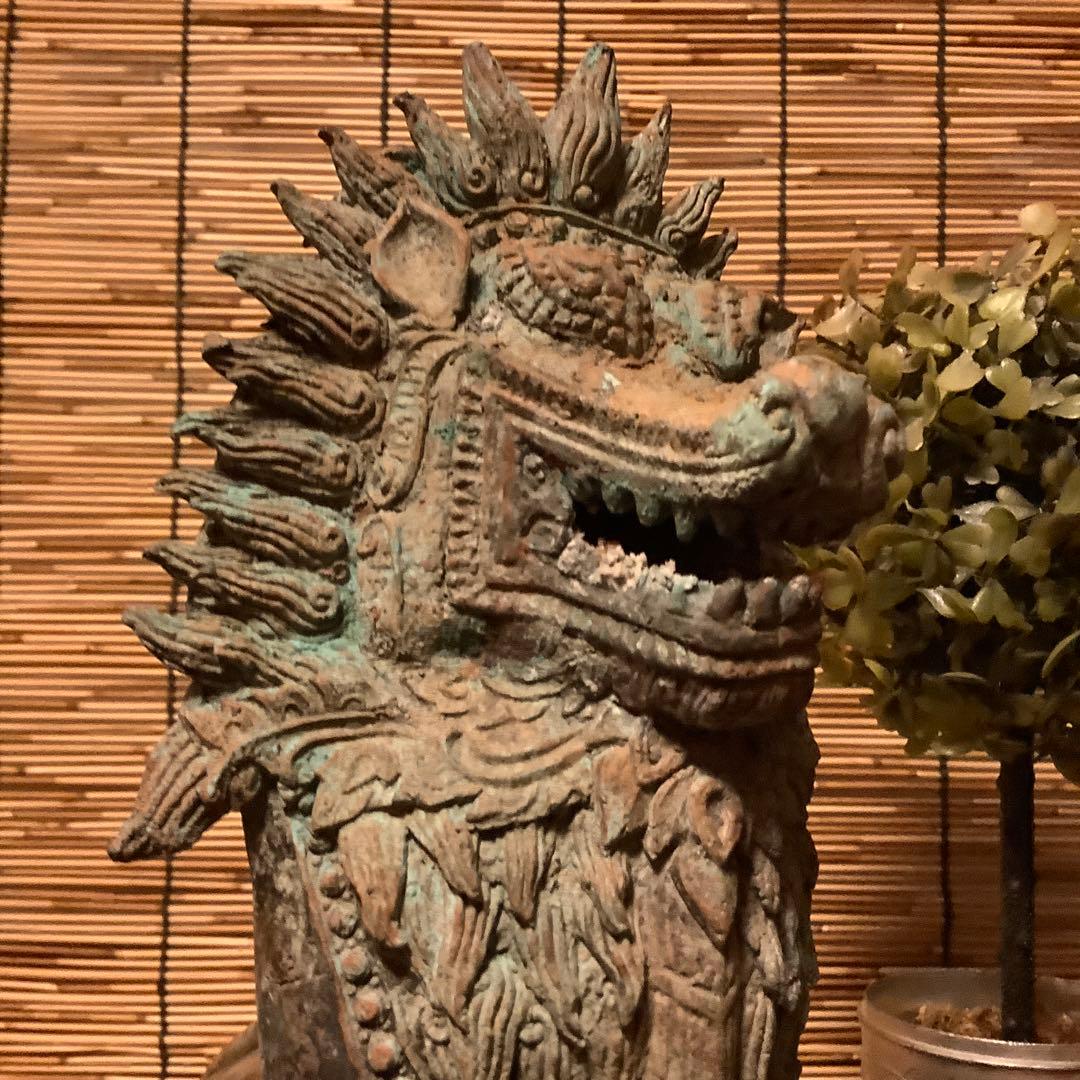 中国唐代「聖獣・唐獅子」神獣・霊獣・魔除け・守護・初唐様式・青銅・出土発掘