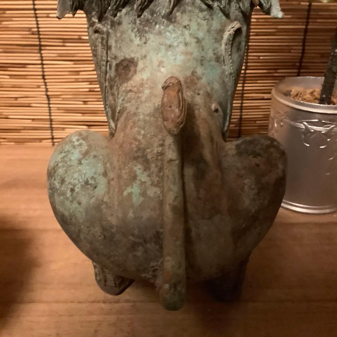 中国唐代「聖獣・唐獅子」神獣・霊獣・魔除け・守護・初唐様式・青銅・出土発掘