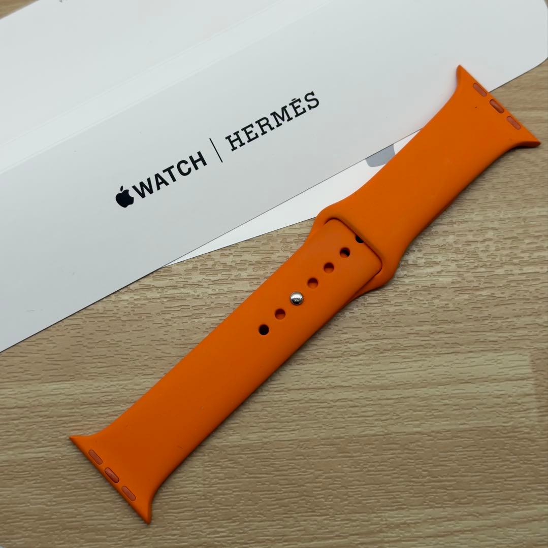 2990 Apple Watch エルメス　オレンジラバー　スポーツバンド