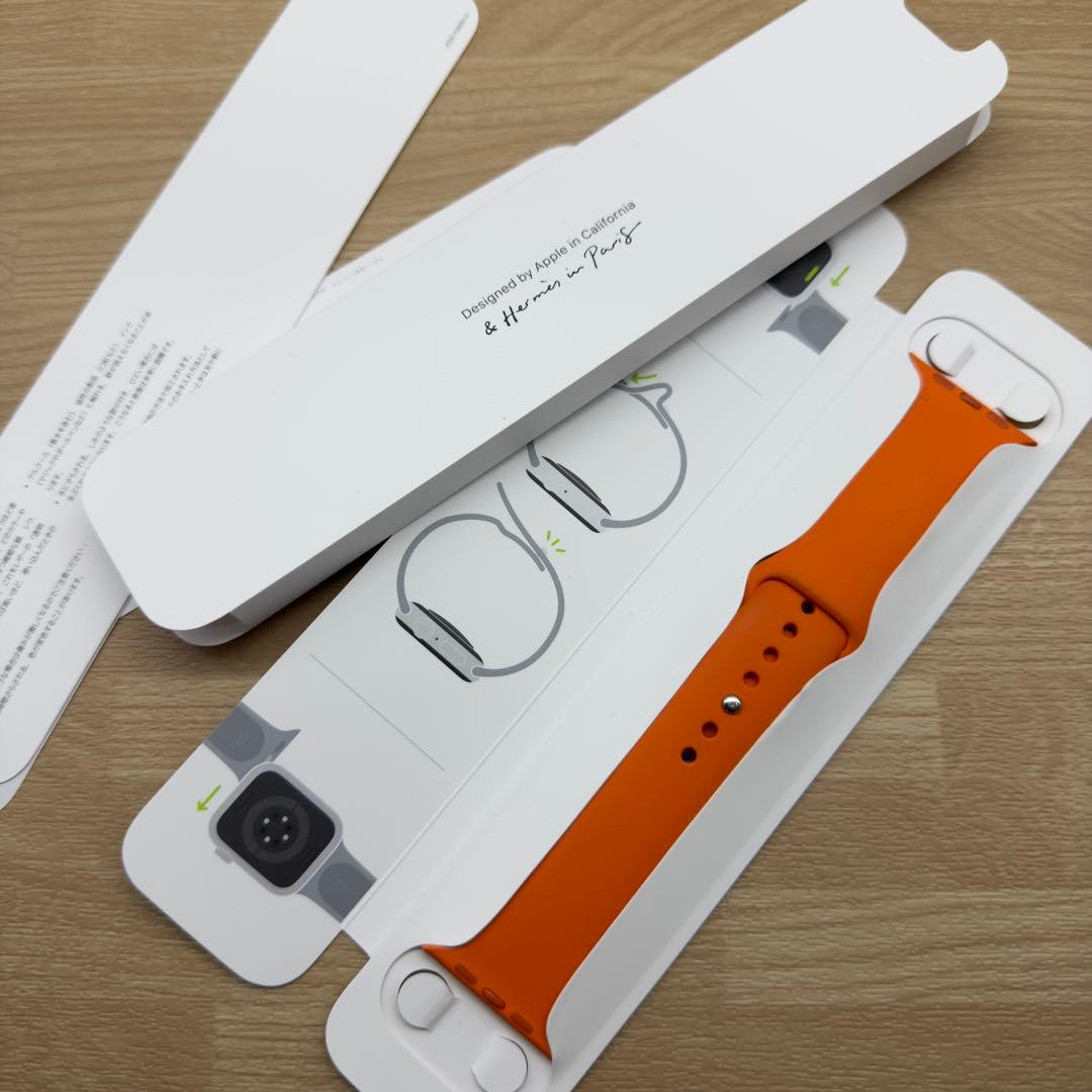 2990 Apple Watch エルメス　オレンジラバー　スポーツバンド