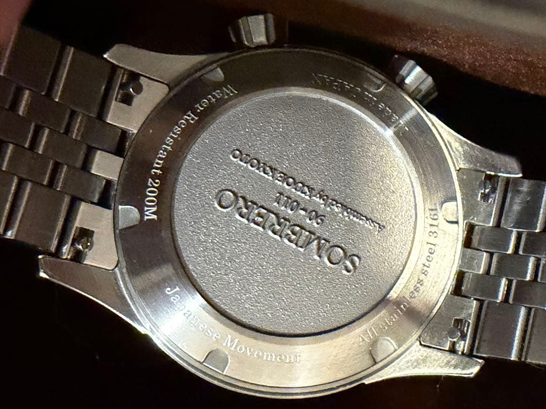 KUOE SOMBRERO 90-011 ブラック 20気圧防水 リネン文字盤