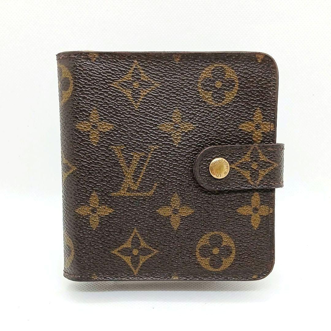 ★美品★ルイヴィトン★モノグラム コンパクトジップ 二つ折り財布★男女兼用★