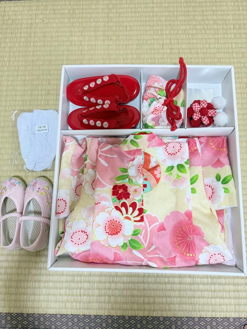 3歳 七五三 着物セット 花柄