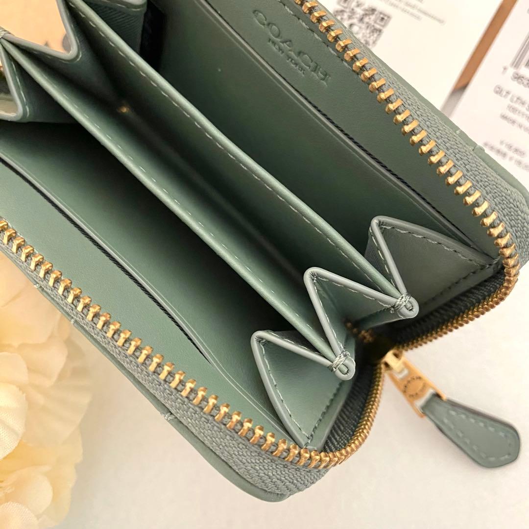 新品　正規品☆ COACH ケース　グリーン　キルティング　ケース