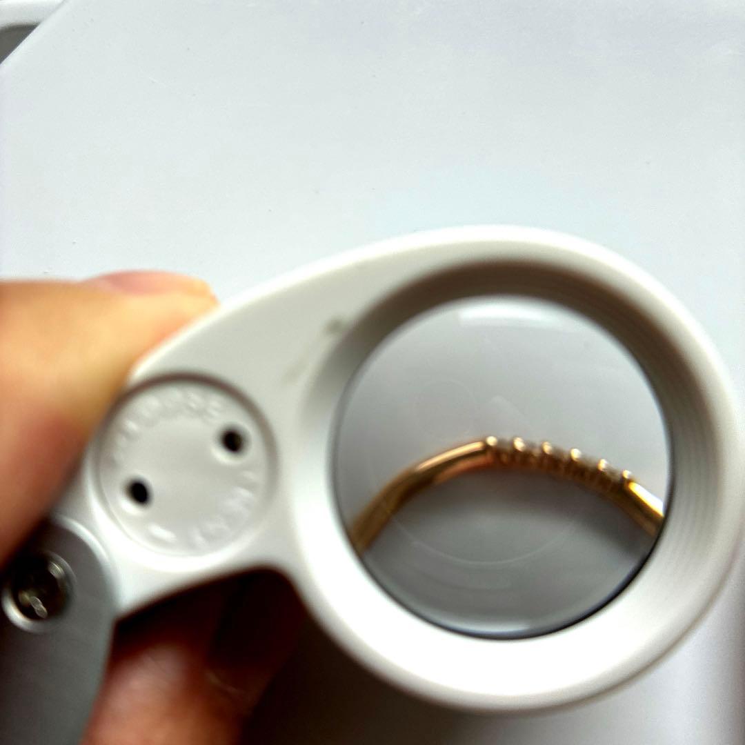 未使用に近い　18金ピンクゴールド　ダイヤピンキーring 5号