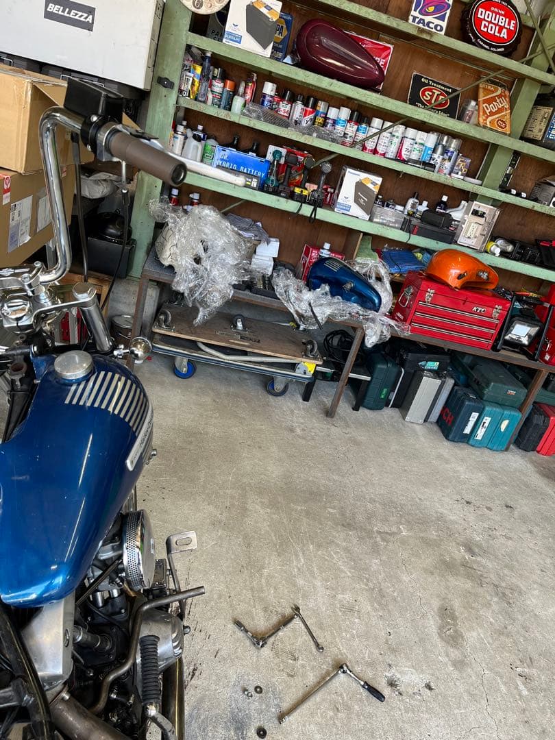 Harley-Davidson ショベル，パンヘッド当時物分割タンク