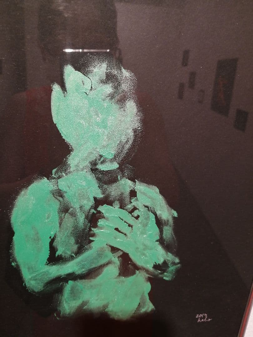 羽山奈保　動くカラダ　絵画　Pray