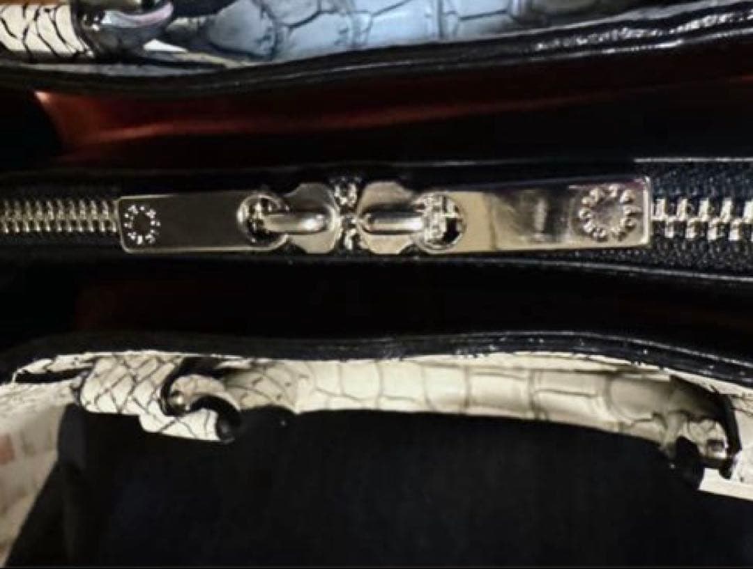 極美品 CROIX  リアルクロコレザー ハンドバッグ ミニトート