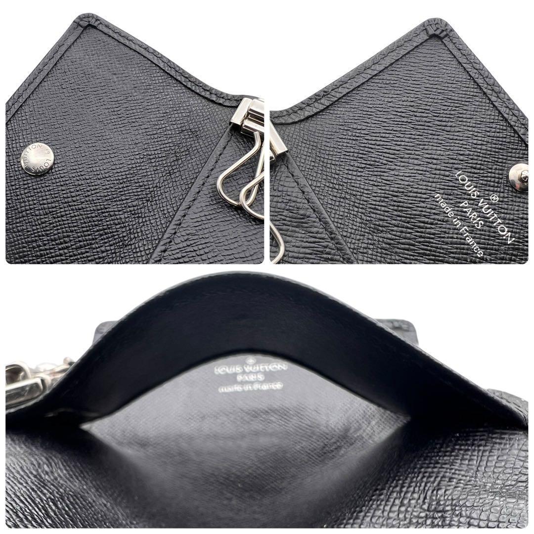 240　ルイヴィトン キーケース タイガ 黒 ミュルティクレ 鍵 6連