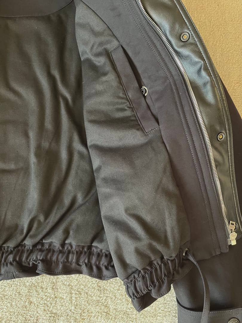 Acne Studious ボンバーパデッドジャケット 新色ブラック44