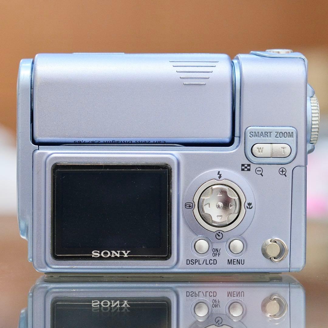 ！希少！動作品 平成レトロ Y2K SONY DSC-F77A ブルー 海外仕様