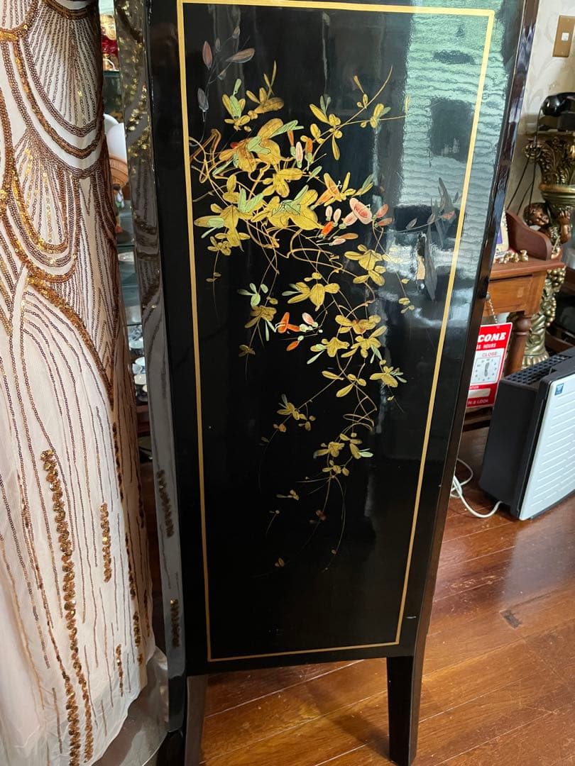 値下！中国家具 宝石棚 花鳥画　シノワズリ家具