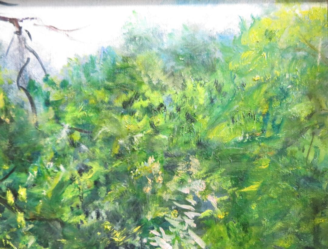 ◆   作者不明　「睡蓮」　油彩　F8号　◆