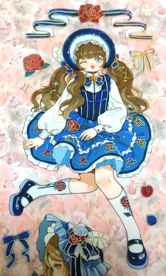 J451＃闺薔薇(镭射银)COZY STUDIO切り売り海外人物マステ女の子