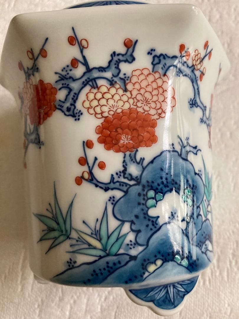 香炉　魯山　色鍋島焼　新品