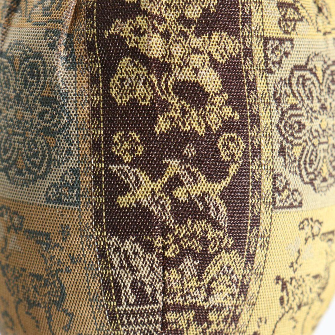 松本鐵山作 古瀬戸 肩衝茶入 紅牙瑞錦仕覆付 茶道具 共箱　V907