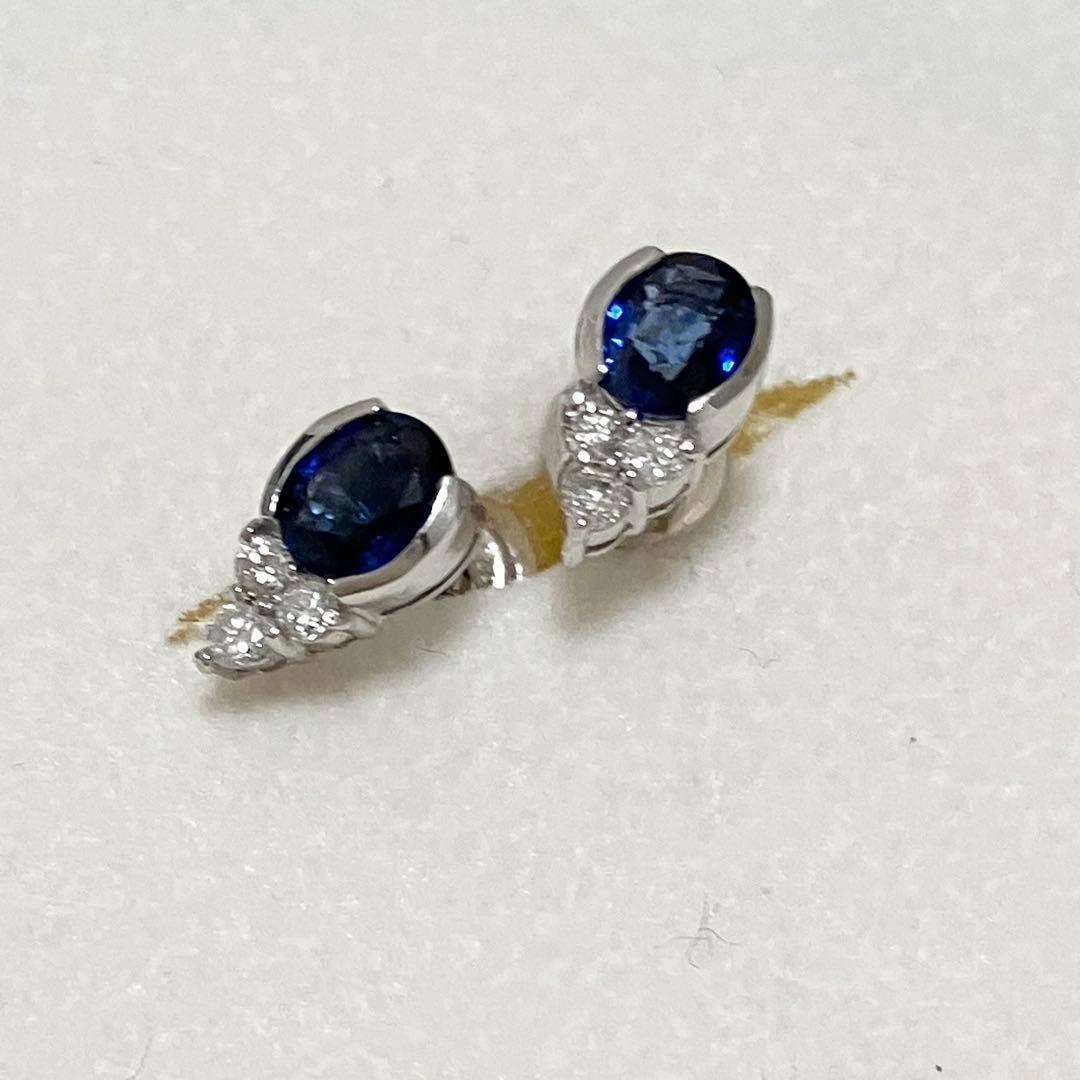 Pt900✨サファイア　ピアス　ダイヤモンド