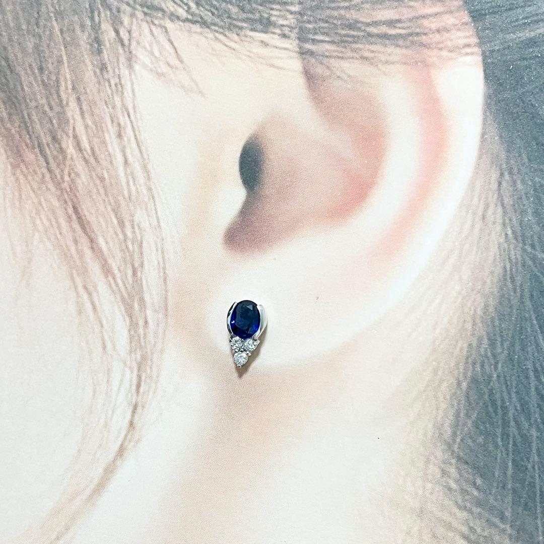 Pt900✨サファイア　ピアス　ダイヤモンド